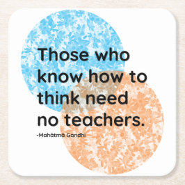 Mahatma Gandhi Tänka Citat Underlägg Papper Kvadrat