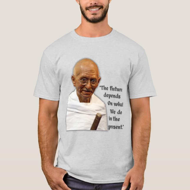 Mahatma Gandhi Thavier T Shirt (Framsida)