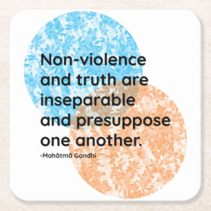 Mahatma Gandhi Truth-citat Underlägg Papper Kvadrat