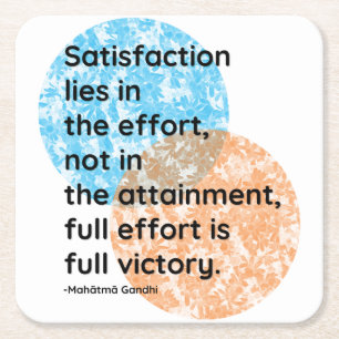 Mahatma Gandhi Victory Quotes Underlägg Papper Kvadrat