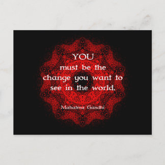 Mahatma Gandhi Wisdom säger om handling Vykort