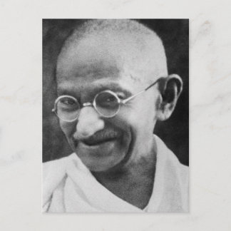 Mahatma Ghandi Porträtt Photograph Vykort