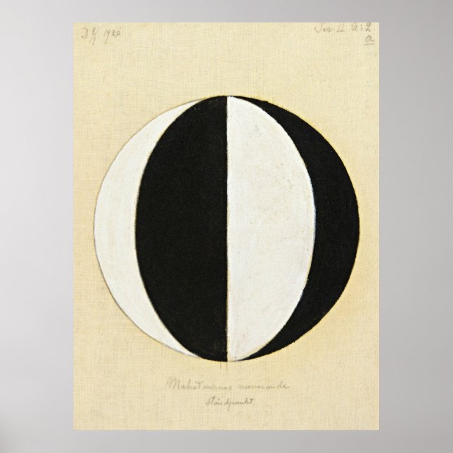 Mahatmas nuvarande ståndpunkt av Hilma af Klint Poster (Framsidan)
