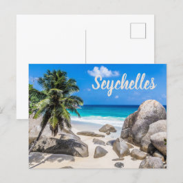 Mahe Seychelles Carana Beach-gåva Helg Vykort