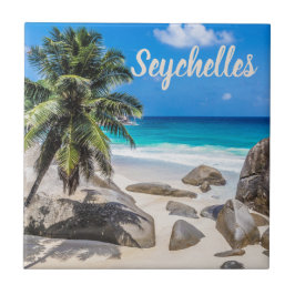 Mahe Seychelles Carana Beach-gåva Kakelplatta