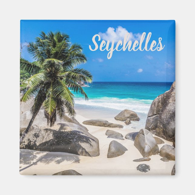 Mahe Seychelles Carana Beach-gåva Magnet (Framsidan)