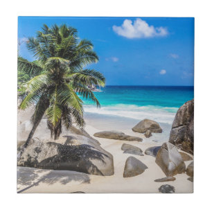 Mahe Seychelles Carana Beach-gåva Poster Kakelplatta