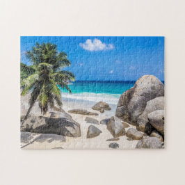 Mahe Seychelles Carana Beach-gåva Poster Pussel