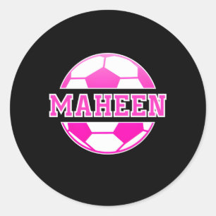 Maheen Namn-fotbollsspelare spelar Sportfantast Bo Runt Klistermärke