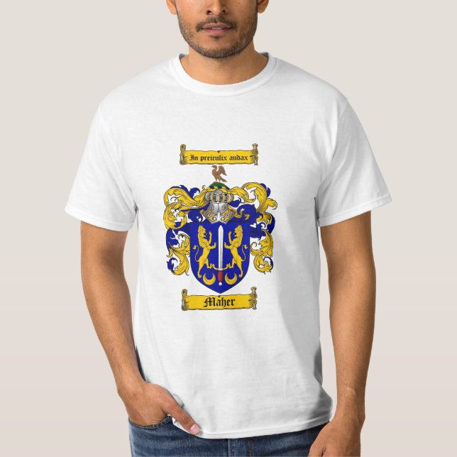 Maher familjvapensköld - Maher vapensköld T-shirt (Framsida)