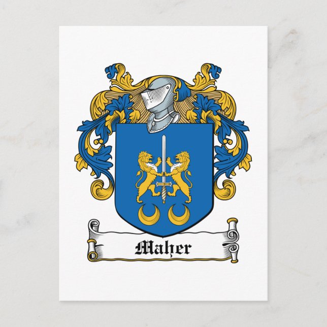 Maher Family Crest Vykort (Framsida)