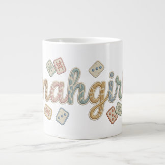 Mahgirl Embroidery Style Mahjong Jumbo Mugg