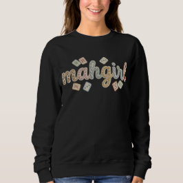 Mahgirl Embroidery Style Mahjong T Shirt