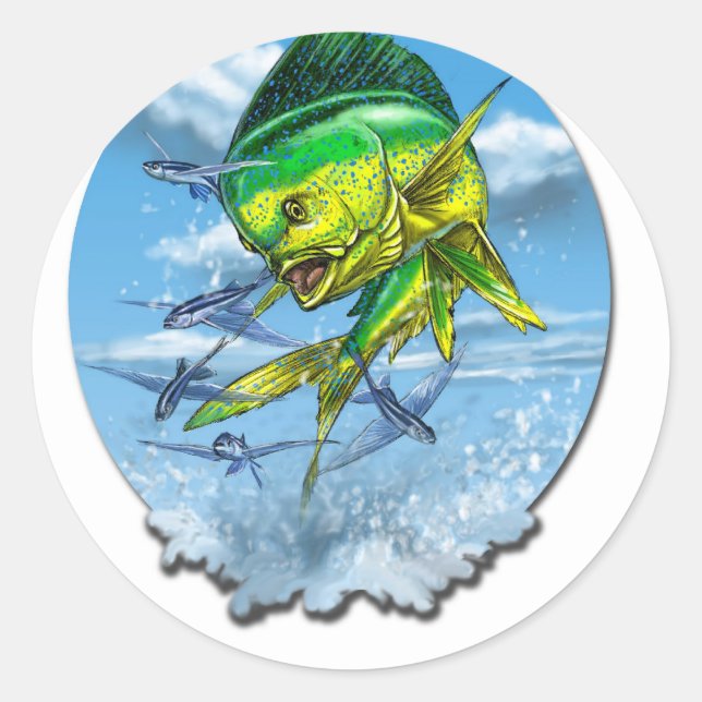 mahi-1 runt klistermärke (Framsida)