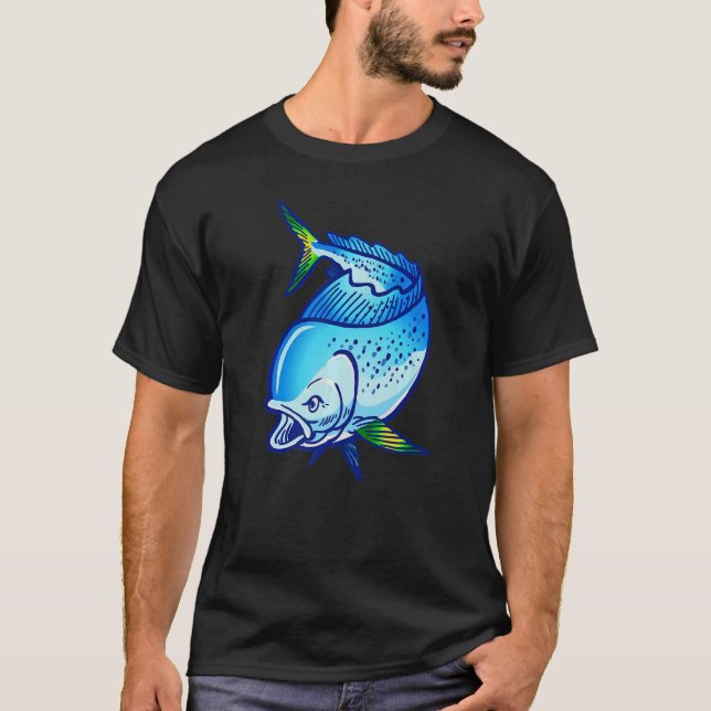 Mahi Mahi Fishing Dorado Fisherman Angling Fläkt T Shirt (Framsida)
