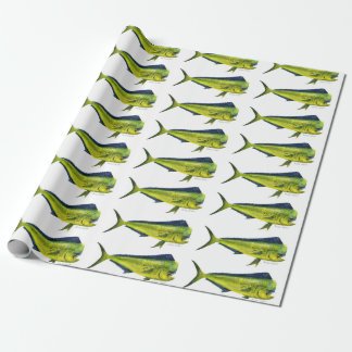 Mahi Mahi fisk som slår in papper Presentpapper