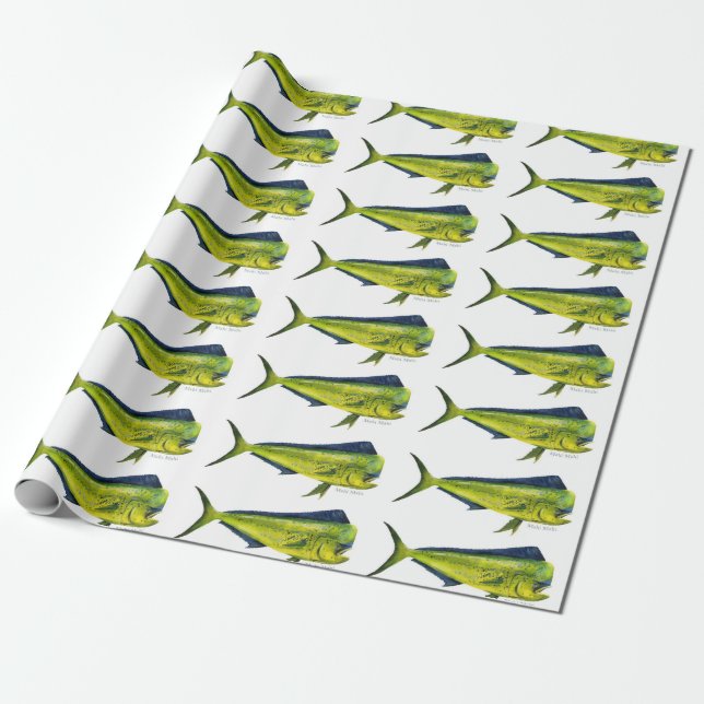 Mahi Mahi fisk som slår in papper Presentpapper (Utrullad)