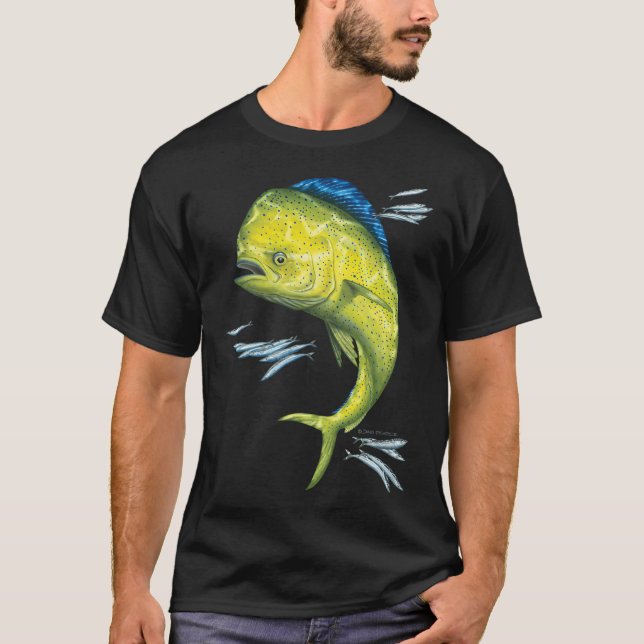 Mahi Mahi och småfisk T Shirt (Framsida)