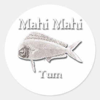 Mahi Mahi Yum mörk Runt Klistermärke