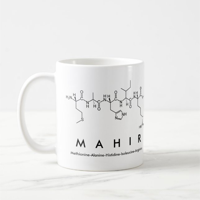 Mahir peptide namn mugg (Vänster)