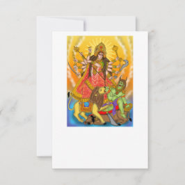 Mahishasur Mardini Durga Greeting Card Tack Kort