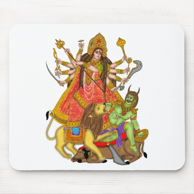 Mahishasur Mardini Durga Mouse Pad Musmatta (Framsidan)