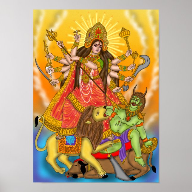 Mahishasur Mardini Durga Poster (Framsidan)