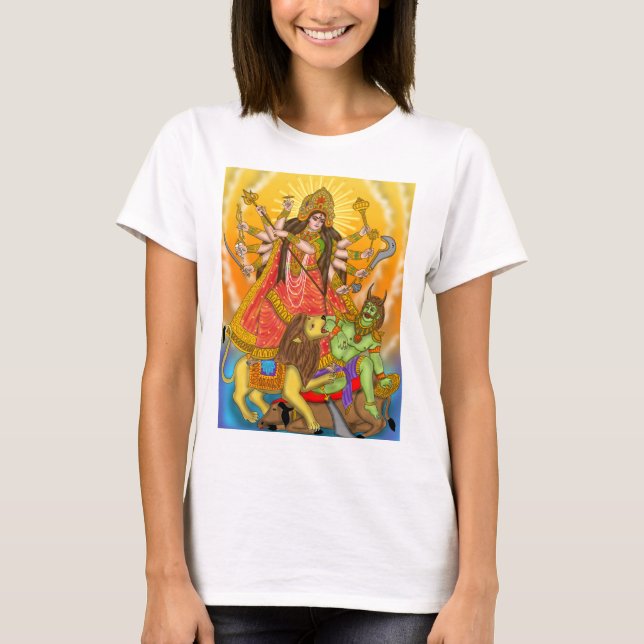 Mahishasur Mardini Durga T-Shirt (Framsida)