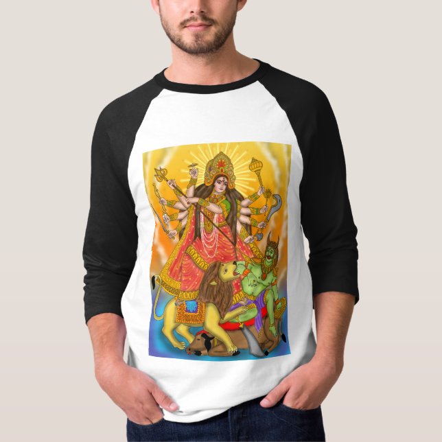Mahishasur Mardini Durga T-Shirt (Framsida)