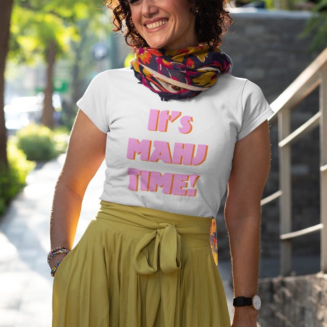 Mahj Mahjong Mah Jongg Rosa Quote Cute Roligt T Shirt (Skapare uppladdad)