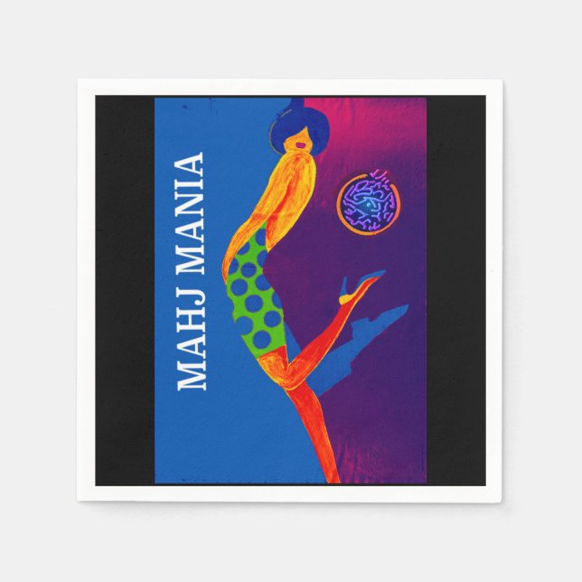 Mahj Mania Napkins Pappersservett (Framsidan)