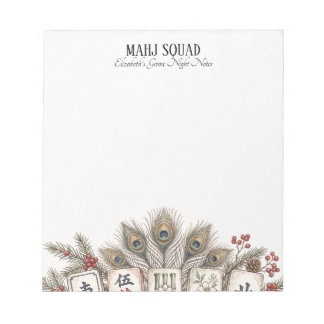 Mahj Squad Game Night Notes Julklapp Anteckningsblock