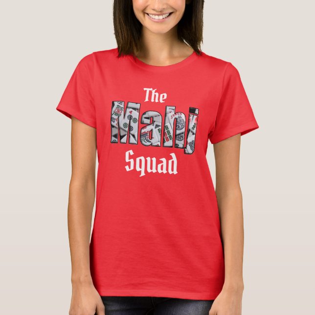 Mahj Squad Team Mahjong T-Shirt (Framsida)