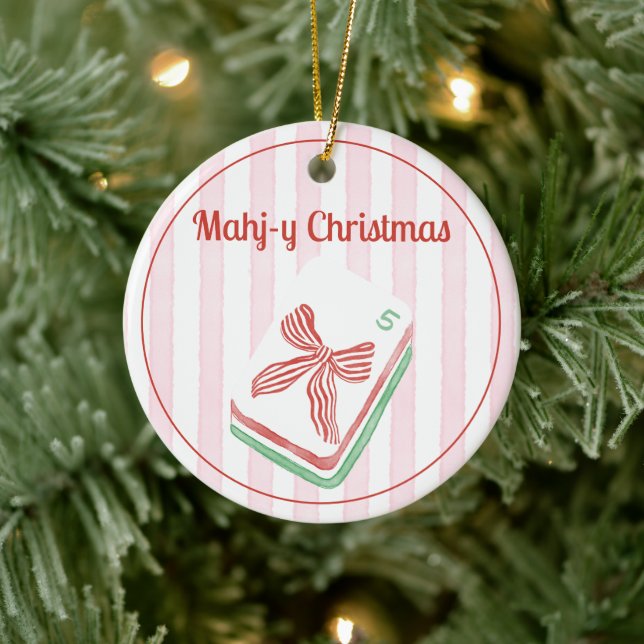 Mahj-y jul Mahjong  Julgransprydnad Keramik (Träd)