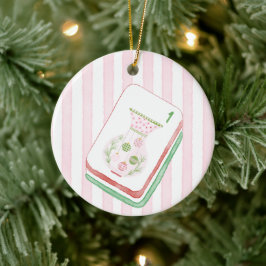 Mahj-y julvas kakelplatta julgransprydnad keramik