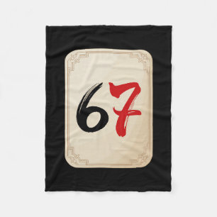 Mahjong 6 och 7 Matchande 67 Mahjongs Gruppkostym Fleecefilt