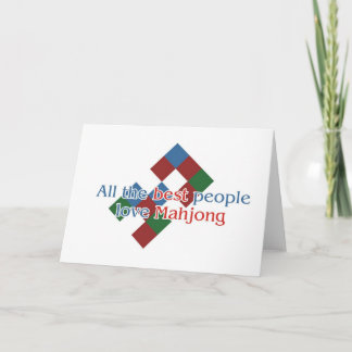 Mahjong älskare hälsningar kort