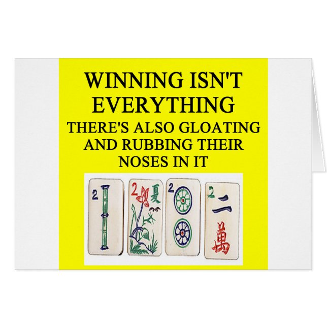 MAHJONG-älskare Hälsningskort (Framsidan Horizontal)