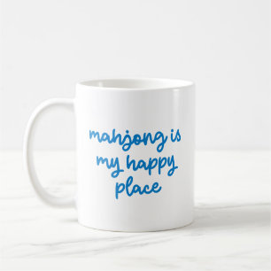 Mahjong-älskarepresent Rolig Blå Spelkväll Kaffemugg