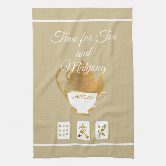 Mahjong and Teacup Kitchen Towels Kökshandduk (Vertikal)