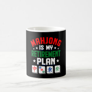 Mahjong är min pension-plan, rolig Mahjong Day Kaffemugg