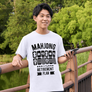 Mahjong är min plan pension Funny mahjong T Shirt