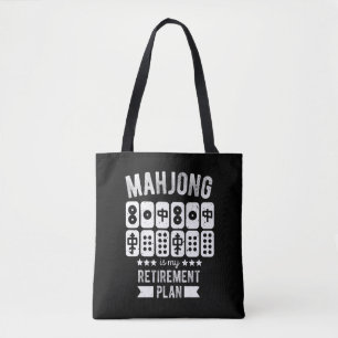 Mahjong är min plan pension Funny mahjong Tygkasse
