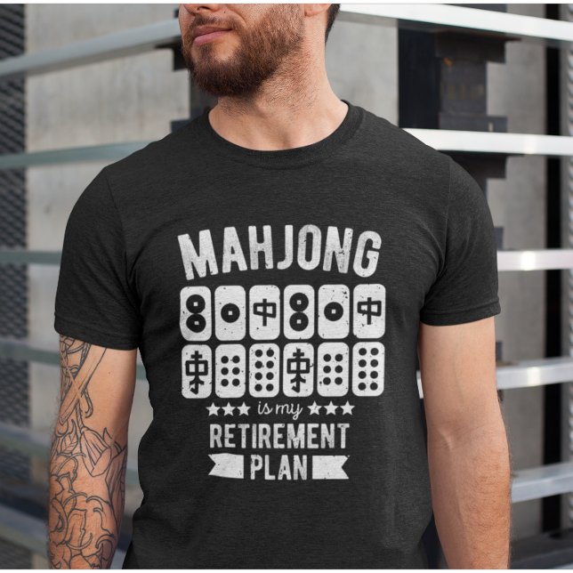 Mahjong är min plan pension t shirt (Skapare uppladdad)