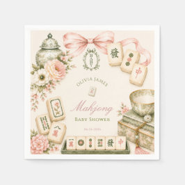 Mahjong baby shower-fest pappersservett
