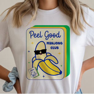 Mahjong Banan Spel Brick T-Shirt