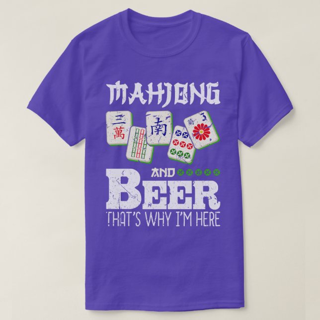 Mahjong Beer Funny Mah Jongg T Shirt (Design framsida)