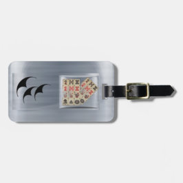 Mahjong belägger med tegel bagagebricka