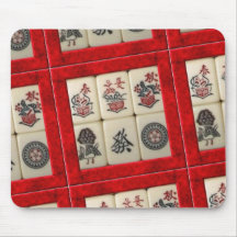 Mahjong belägger med tegel röd ramar