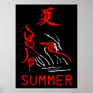 Mahjong belägger med tegel, sommaren, på svart poster